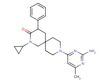 9-(2-amino-6-methylpyrimidin-4-yl)-2-cyclopropyl-4-phenyl-2,9-diazaspiro[5.5]undecan-3-one