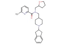 N-{[1-(2,3-dihydro-1H-inden-2-yl)-4-piperidinyl]methyl}-6-methyl-N-(tetrahydro-2-furanylmethyl)-2-pyridinecarboxamide