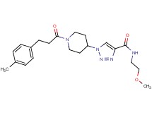 N-(2-methoxyethyl)-1-{1-[3-(4-methylphenyl)propanoyl]-4-piperidinyl}-1H-1,2,3-triazole-4-carboxamide