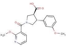 (3S*,4R*)-4-(3-methoxyphenyl)-1-[(2-methoxypyridin-3-yl)carbonyl]pyrrolidine-3-carboxylic acid