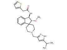N-{(2R*,3R*)-1'-[(5-isopropyl-1H-pyrazol-3-yl)methyl]-2-methoxy-2,3-dihydrospiro[indene-1,4'-piperidin]-3-yl}-2-(2-thienyl)acetamide