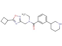 N-[(5-cyclobutyl-1,2,4-oxadiazol-3-yl)methyl]-N-ethyl-3-piperidin-3-ylbenzamide