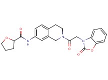 N-{2-[2-(2-oxo-1,3-benzoxazol-3(2H)-yl)acetyl]-1,2,3,4-tetrahydro-7-isoquinolinyl}tetrahydro-2-furancarboxamide