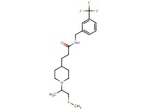 3-{1-[1-methyl-2-(methylthio)ethyl]-4-piperidinyl}-N-[3-(trifluoromethyl)benzyl]propanamide