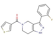 3-(2-fluorophenyl)-5-(3-thienylcarbonyl)-4,5,6,7-tetrahydro-1H-pyrazolo[4,3-c]pyridine
