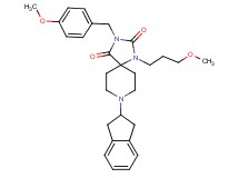 8-(2,3-dihydro-1H-inden-2-yl)-3-(4-methoxybenzyl)-1-(3-methoxypropyl)-1,3,8-triazaspiro[4.5]decane-2,4-dione
