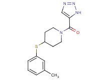 4-[(3-methylphenyl)thio]-1-(1H-1,2,3-triazol-5-ylcarbonyl)piperidine