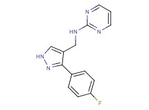 N-{[3-(4-fluorophenyl)-1H-pyrazol-4-yl]methyl}-2-pyrimidinamine trifluoroacetate
