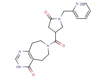 7-{[5-oxo-1-(2-pyridinylmethyl)-3-pyrrolidinyl]carbonyl}-3,5,6,7,8,9-hexahydro-4H-pyrimido[4,5-d]azepin-4-one