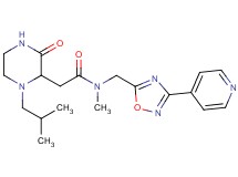 2-(1-isobutyl-3-oxo-2-piperazinyl)-N-methyl-N-{[3-(4-pyridinyl)-1,2,4-oxadiazol-5-yl]methyl}acetamide