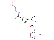 N-(2-methoxyethyl)-5-{1-[(4-methyl-1,2,5-oxadiazol-3-yl)acetyl]-2-pyrrolidinyl}-2-thiophenecarboxamide