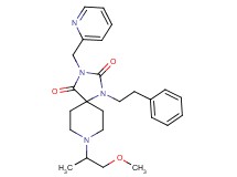8-(2-methoxy-1-methylethyl)-1-(2-phenylethyl)-3-(2-pyridinylmethyl)-1,3,8-triazaspiro[4.5]decane-2,4-dione