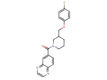6-({3-[(4-fluorophenoxy)methyl]-1-piperidinyl}carbonyl)quinoxaline