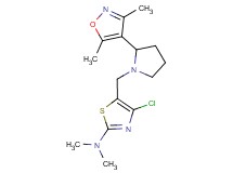 4-chloro-5-{[2-(3,5-dimethylisoxazol-4-yl)pyrrolidin-1-yl]methyl}-N,N-dimethyl-1,3-thiazol-2-amine