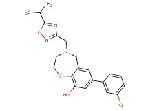 7-(3-chlorophenyl)-4-[(5-isopropyl-1,2,4-oxadiazol-3-yl)methyl]-2,3,4,5-tetrahydro-1,4-benzoxazepin-9-ol