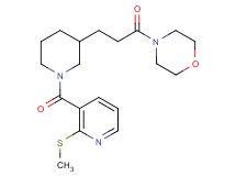 4-[3-(1-{[2-(methylthio)-3-pyridinyl]carbonyl}-3-piperidinyl)propanoyl]morpholine
