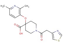 4-[(2,6-dimethylpyridin-3-yl)oxy]-1-(1,3-thiazol-4-ylacetyl)piperidine-4-carboxylic acid