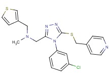({4-(3-chlorophenyl)-5-[(4-pyridinylmethyl)thio]-4H-1,2,4-triazol-3-yl}methyl)methyl(3-thienylmethyl)amine