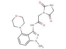2-(2,5-dioxoimidazolidin-1-yl)-N-(1-methyl-4-morpholin-4-yl-1H-indazol-3-yl)acetamide
