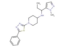 N-[1-(1-methyl-1H-pyrazol-5-yl)propyl]-1-(5-phenyl-1,3,4-thiadiazol-2-yl)piperidin-4-amine