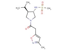 N-{(3S*,4R*)-4-isopropyl-1-[(3-methyl-5-isoxazolyl)acetyl]-3-pyrrolidinyl}methanesulfonamide