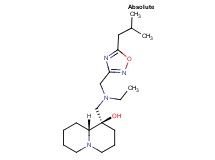 (1R,9aR)-1-({ethyl[(5-isobutyl-1,2,4-oxadiazol-3-yl)methyl]amino}methyl)octahydro-2H-quinolizin-1-ol