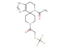 5-acetyl-1'-{[(trifluoromethyl)thio]acetyl}-1,5,6,7-tetrahydrospiro[imidazo[4,5-c]pyridine-4,4'-piperidine]