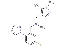 1-(1,5-dimethyl-1H-pyrazol-4-yl)-N-[5-fluoro-2-(1H-pyrazol-1-yl)benzyl]-N-methylmethanamine