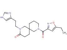 8-[(5-ethylisoxazol-3-yl)carbonyl]-2-[2-(1H-imidazol-4-yl)ethyl]-2,8-diazaspiro[5.5]undecan-3-one