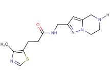 3-(4-methyl-1,3-thiazol-5-yl)-N-(4,5,6,7-tetrahydropyrazolo[1,5-a]pyrazin-2-ylmethyl)propanamide hydrochloride