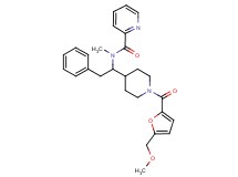 N-(1-{1-[5-(methoxymethyl)-2-furoyl]-4-piperidinyl}-2-phenylethyl)-N-methyl-2-pyridinecarboxamide