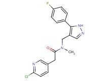 2-(6-chloropyridin-3-yl)-N-{[5-(4-fluorophenyl)-1H-pyrazol-4-yl]methyl}-N-methylacetamide