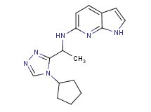 N-[1-(4-cyclopentyl-4H-1,2,4-triazol-3-yl)ethyl]-1H-pyrrolo[2,3-b]pyridin-6-amine