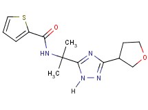N-{1-methyl-1-[3-(tetrahydrofuran-3-yl)-1H-1,2,4-triazol-5-yl]ethyl}thiophene-2-carboxamide
