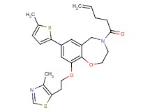 9-[2-(4-methyl-1,3-thiazol-5-yl)ethoxy]-7-(5-methyl-2-thienyl)-4-(4-pentenoyl)-2,3,4,5-tetrahydro-1,4-benzoxazepine