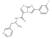 6-(3-fluorophenyl)-N-[1-methyl-2-(3-pyridinyl)ethyl]imidazo[2,1-b][1,3]thiazole-3-carboxamide