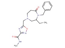 5-[(4-benzyl-3-ethyl-5-oxo-1,4-diazepan-1-yl)methyl]-N-methyl-1,2,4-oxadiazole-3-carboxamide