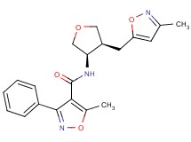 5-methyl-N-{(3R*,4S*)-4-[(3-methylisoxazol-5-yl)methyl]tetrahydrofuran-3-yl}-3-phenylisoxazole-4-carboxamide