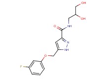 N-(2,3-dihydroxypropyl)-5-[(3-fluorophenoxy)methyl]-1H-pyrazole-3-carboxamide
