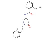 N-[1-(2,3-dihydro-1H-inden-2-yl)-5-oxopyrrolidin-3-yl]-2-ethylbenzamide