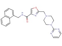 N-(1-naphthylmethyl)-2-{[4-(2-pyrimidinyl)-1-piperazinyl]methyl}-1,3-oxazole-4-carboxamide