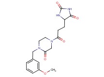 5-{3-[4-(3-methoxybenzyl)-3-oxo-1-piperazinyl]-3-oxopropyl}-2,4-imidazolidinedione
