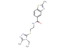 N-{2-[(4-ethyl-5-methyl-4H-1,2,4-triazol-3-yl)thio]ethyl}-2-methyl-1,3-benzothiazole-5-carboxamide