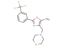 4-({5-methyl-2-[3-(trifluoromethyl)phenyl]-1,3-oxazol-4-yl}methyl)thiomorpholine