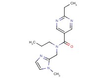2-ethyl-N-[(1-methyl-1H-imidazol-2-yl)methyl]-N-propylpyrimidine-5-carboxamide