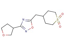 5-[(1,1-dioxidotetrahydro-2H-thiopyran-4-yl)methyl]-3-(tetrahydrofuran-3-yl)-1,2,4-oxadiazole