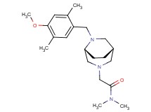 2-[(1S*,5R*)-6-(4-methoxy-2,5-dimethylbenzyl)-3,6-diazabicyclo[3.2.2]non-3-yl]-N,N-dimethylacetamide