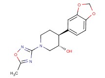(3S*,4S*)-4-(1,3-benzodioxol-5-yl)-1-(5-methyl-1,2,4-oxadiazol-3-yl)piperidin-3-ol