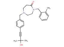 1-[4-(3-hydroxy-3-methyl-1-butyn-1-yl)benzyl]-4-(2-methylbenzyl)-1,4-diazepan-5-one