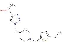 1-[1-({1-[(5-ethyl-2-thienyl)methyl]-4-piperidinyl}methyl)-1H-1,2,3-triazol-4-yl]ethanol trifluoroacetate (salt)